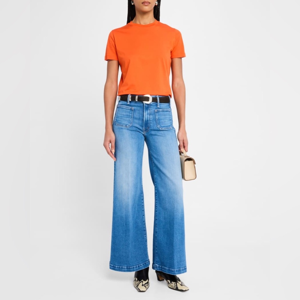 MOTHER Lil Hustler Toller Patch Pocket Sneak Flare Jeans